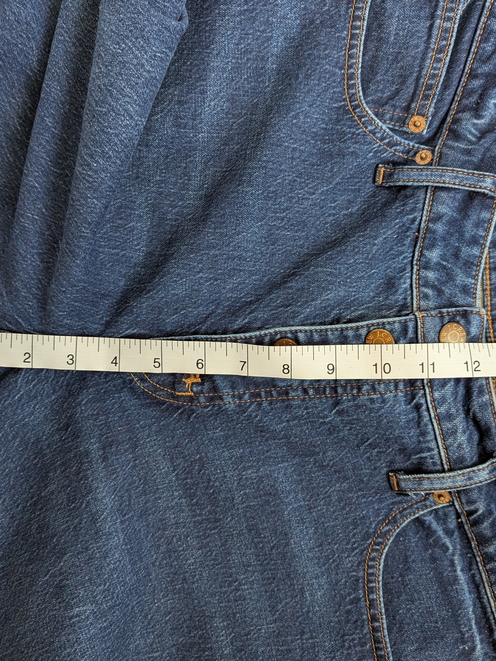 J. Crew Curvy Full Length Wide Leg Jean Button Fly Dark Wash Size 31 Tall - Picture 14 of 16